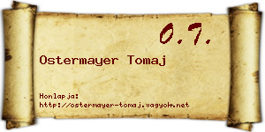 Ostermayer Tomaj névjegykártya